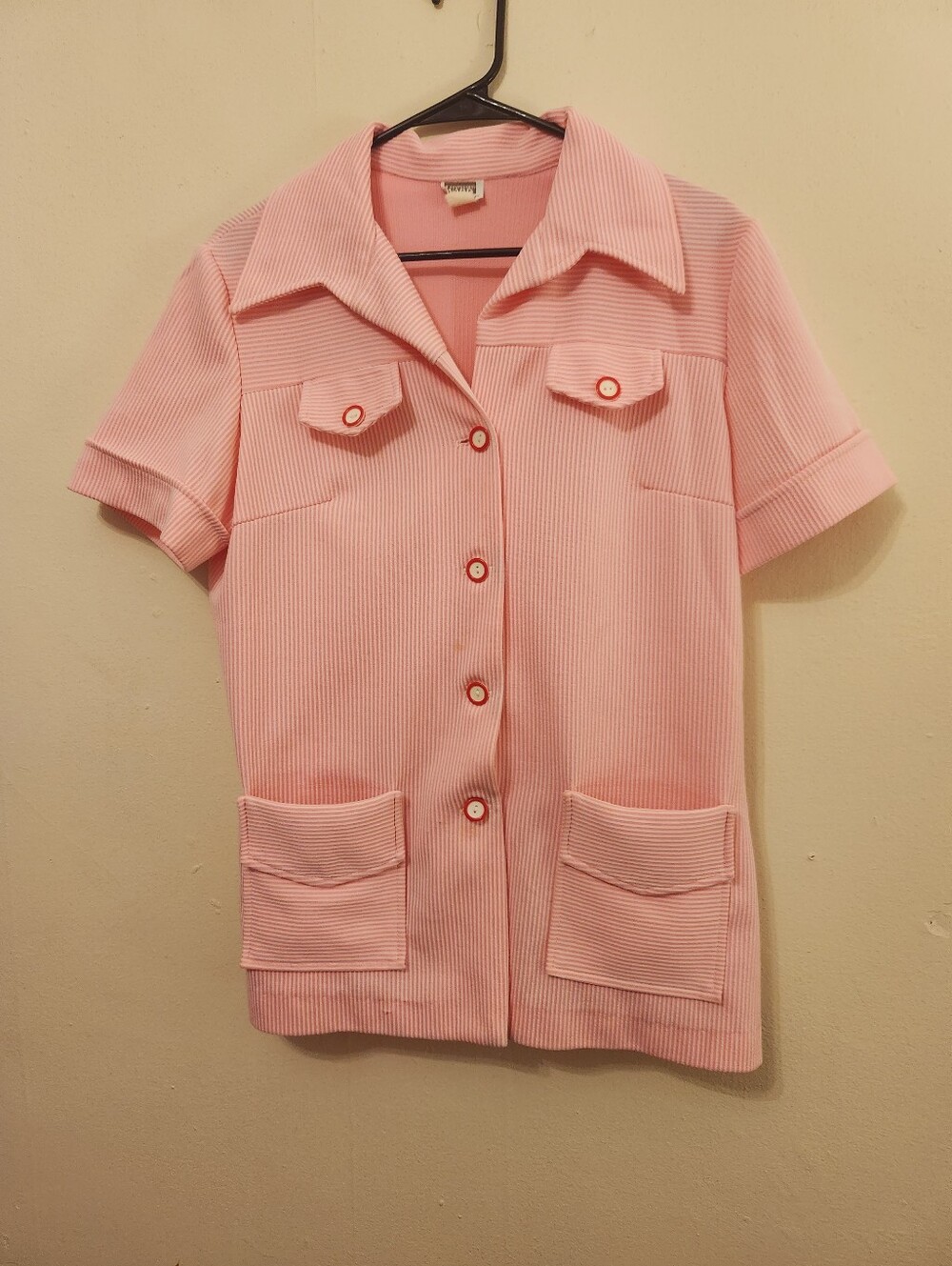 Montgomery Ward 1970s Vintage Button Up Smock Blouse